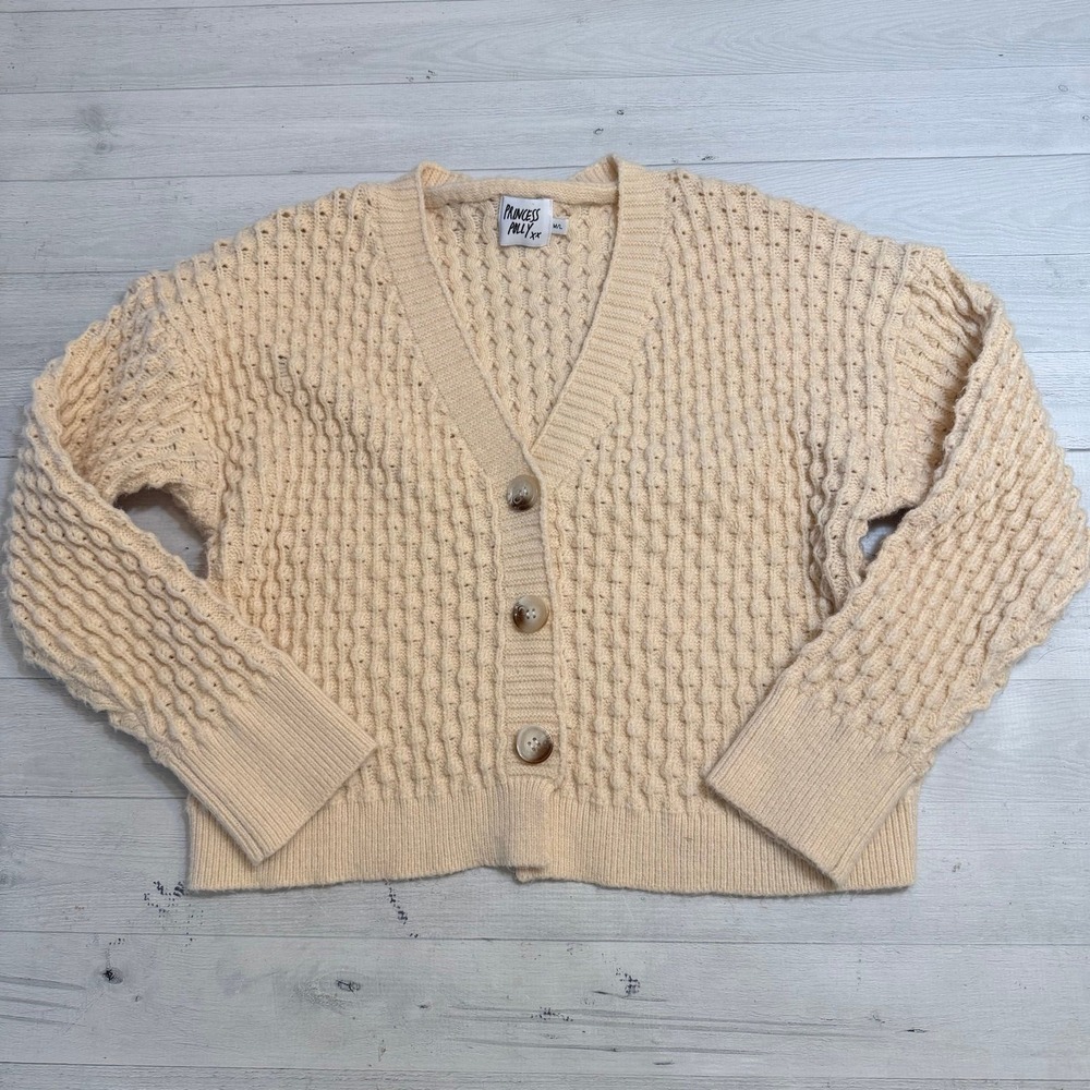 Princess Polly women's knitted bubble cardigan medium large - Picture 1 of 11